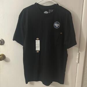 Dickies Men’s Black Short Sleeve Heavyweight Crew Tee M NEW Classic Preppy